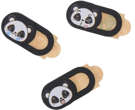 SHINEOFI 3 Stück Laptop Webcam Cover Panda Design Kamera Abdeckung für Laptop Tablet Smartphone Schützender Privatsphärenschutz Langlebig Einfach Anzubringen Anti Hacking und