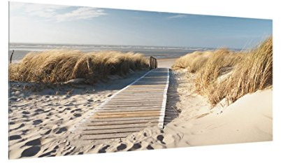 Bilderwelten Spritzschutz Glas - Ostsee Strand 40 x 80cm für Herd Spüle Arbeitsplatte
