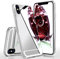 moex Mirror Case für iPhone X/iPhone XS Hülle mit Spiegel und erweitertem Kantenschutz aus Silikon, Handyhülle verspiegelte Rückseite, Stylische Handy Schutzhülle dünn, Silber