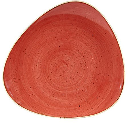 Churchill Stonecast -Triangle Plate Teller- Durchmesser: Ø26,5cm, Farbe wählbar (Berry Red)