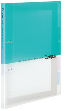 Kokuyo Campus - Raccoglitore a 2 anelli, formato A4, 2 fori, fino a 100 fogli, colore: azzurro (RU-PP158LB)