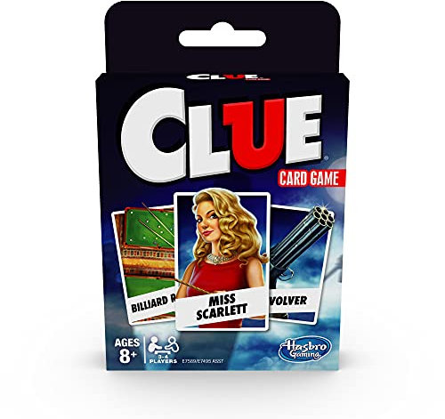 Hasbro Gaming Classic Card Games Clue, Mystery Kartenspiel für Kinder ab 96 Monaten, 4 Spieler, 2019