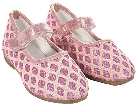 Girls Toddlers Infants Party Shoes Ballerina Pumps Flat Casual Kids Pram Shoes (UK Infant 6, Pink)