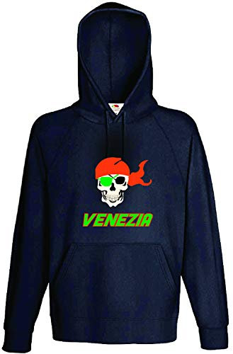 Tipolitografia Ghisleri Felpa Ultras Teschio Venezia Tifosi Calcio - Clicca personalizza per Taglia