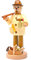 Drechslerei Friedbert Uhlig, Räuchermännchen Nr. 077, Klempner, 25 cm hoch, aus regionalem Holz gedrechselt, echte Handarbeit aus dem Erzgebirge, Weihnachten, Holzkunst, Echtholz