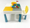 HH Home Hut Kids Building Block Table and Chair with Storage - Activity Desk and Chair Set for Toddlers, Children's Activity & Building Block Table, Chair and Table Set for Children - Large