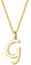 AGVANA Kette mit Buchstabe G Anhänger aus mit Gelb Gold Plattieren Namenskette Alphabet Initialen Halskette für Damen Mädchen mit Geschenkbox, Kettenlänge 40+5 cm