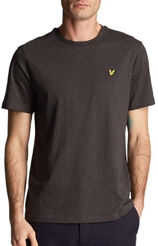 Lyle & Scott Mens Plain T-Shirt Charcoal Marl XXL
