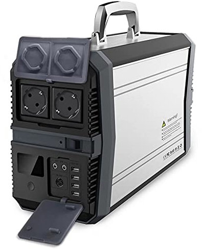 110V/220V 1000W Portable Power Station, Pure Sine Wave Generator Emergency Backup Lithium Battery with 2 AC Output, 4 USB 5V/3A Output, 2 DC 12V/8A Output And 1 Input Port for Home/Outdoor Camping
