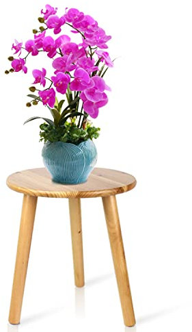 Supporto per piante da interni, piccolo tavolino per piante, supporto per piante di metà secolo e supporto alto per vasi da fiori per interni, colore marrone scuro