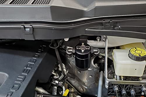J&L Ölabscheider Co. 3.0 Kompatibel mit dem LKW der F-Serie 2021-2025 mit dem 3,5 l PowerBoost; 2022-2025 Expedition 3,5 l EcoBoost Beifahrerseite (schwarz)
