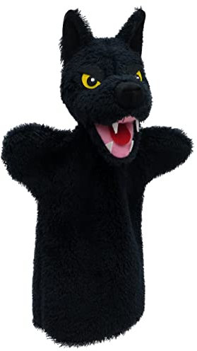 Handpuppe Tierhandpuppen Böser Wolf 28 cm, Ideal für Puppentheatre und Rollenspiele, für Kinder Baby Jungen Mädchen