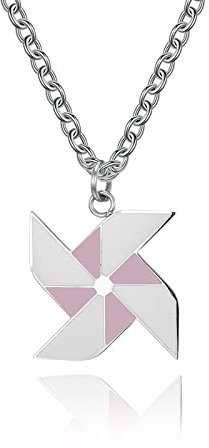 Skcess Les Chaînes, Bijoux Acier Inoxydable Homme Collier Moulin à Vent Argent Rose Collier Pendentif Homme Chaîne 2.3Mmx55+5Cm
