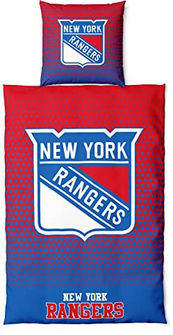 NHL Bettwäsche Set New York Rangers Eishockey Bedding Set Bettbezug 200x135cm
