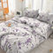 Cotton Comfort Bedding & Linen 3PCS King Size Duvet Cover Set 100% Egyptian Cotton Bedding King Size Bed Set 400 Thread Count Floral Printed Exotic Lilac Duvet Cover with Pillow Cases 2 Pack