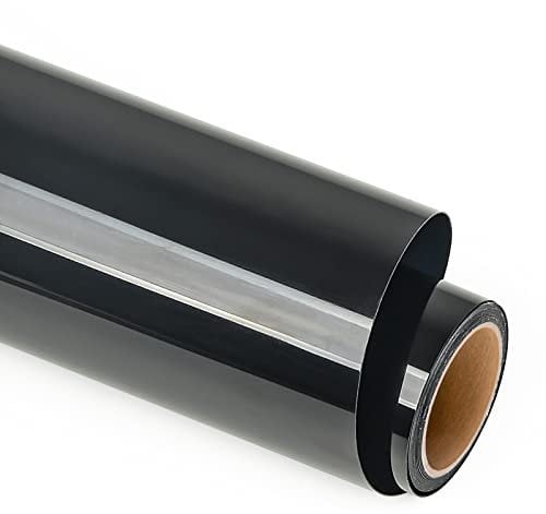 Lya Vinyl Plotterfolie Textil,30.5cm×1.83m Schwarz Flexfolie Plotter Textil für Cricut und Silhouette Cameo,Textilfolie Plotter zum Aufbügeln für DIY T-Shirt,Stoff