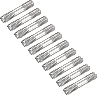 METALLIXITY Doppelseitige Stiftschrauben (M6-Gewinde 30 mm Länge) 50 Stück, 304 Edelstahl-Doppelgewindebolzen – für die Hauswartung