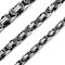 Roheafer Königskette Silber/Schwarze Ketten für Herren 4/6/8MM Edelstahl Dicke Schwere Kette Hip Hop Schmuck für Männer 51-76 Halskette