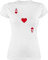 Shirt Damen - Karneval & Fasching - Spielkarte Herz Ass Kartenspiel I Ace of Hearts I Poker Playing Cards - M - Weiß - Tshirt mit Spielkarten Faschings-t-Shirt Faschings a t-Shirts Karten t-Shirt