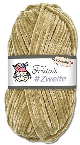 Frida's #Zweite Wolle 100g Chenille Wolle Amigurumi Stricken & Häkeln weich (17 - Sandstein)