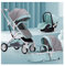 Kinderwagenwagen Hochlandschaft Luxus Kinderwagen Kinderwagen for Neugeborene und Kleinkinder, faltbare Kinderwagen aus Aluminiumlegierung Anti-Schock-Kinderwagen for Kleinkinder (Color : Blauw)