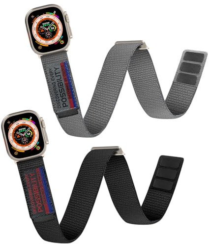 CINORS Bracelet XL XXL pour homme et femme, compatible avec Apple Watch Series 11 10 46 mm, Ultra 49 mm, iWatch Series 9, 8, 7, 45 mm, bracelet de cheville en nylon doux et respirant pour séries 6, 5