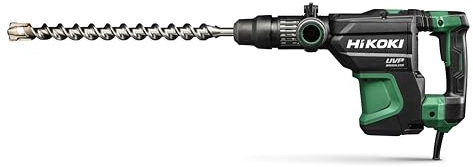 HiKOKI Martello Perforatore e Demolitore - 9,2J Energia d’Impatto, SDS-Max, 1150W, Impugnatura Anti-Vibrazione, Tecnologia RFC, Velocità Costante - Incluso Maniglia Aggiuntiva & Valigetta