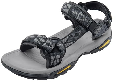 OutPro Damen Sport-& Outdoor Sommerschuhe Flach Atmungsaktiv Trekking-& Wandersandalen, Sport-Sandalen mit Fußgewölbeunterstützung, Strand, Reisen, sportlich