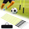 FIVMEN Slalomstangen Fussball Trainingszubehör 6tlg 1,5m Slalom Agility Stangen Set mit Stahlspitzen und Tragetasche, Federbelastete Traingsstangen für Fußball Training Fitness Sport