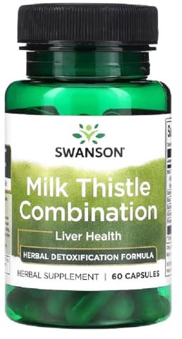 Swanson - Milk Thistle Leberunterstützung | Natürliche Entgiftungshilfe mit Mariendistel-Extrakt - 60 Kapseln