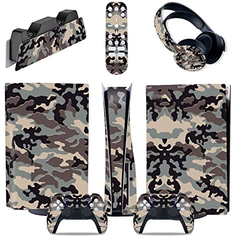 Para PS5 Consola Disc Edition & Digital Edition Pegatina Vinilo Calcomanía Cubierta Para Ps5 Mando & Estación Carga & Auriculares & Mando Multimedia 29369 Sin Burbujas Sin Espuma Antiarañazos(Size:Dig