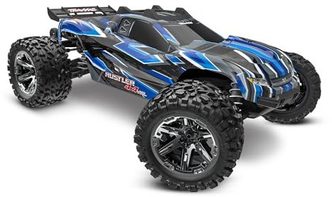 TRAXXAS Rustler 4X4 VXL Brushless RC Auto, LKW, Rennsport, 1:10, 65 mph, Blau, Erwachsene, männlich