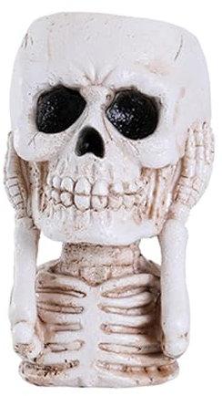 Uozonit Pot de fleurs squelette, tête de mort, pour plantes d'intérieur, pots pour plantes grasses, gothiques en résine, pot pour plantes succulentes, cache-squelette