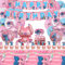 50 Geburtstagdeko,Kinder Geburtstag Deko,Jungen Mädchen Birthday Decorations,Banner,Latexballon,Cupcake Toppers,Folienballon