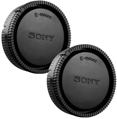 Kasoud Camera Rear Lens Cap, 2PCS Camera Lens Cap Replacement, Black Rear Lens Cap Replacement, Rear Lens Cap to Fit Sony E-Mount (Nex, A6000, A7, A1, A9 Etc) Cameras and E Mount Lenses
