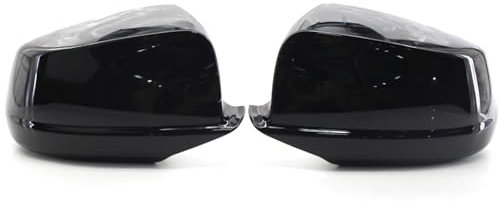 Shkalacar 2 Teilige Rückspiegelabdeckung kompatibel mit BMW F10 5er Limousine 520i, 523i, 525i, 528i, 530i, 535i 2011-2013 Pre-LCI, Rückspiegel Abdeckung OEM: 51167216369 51167216370(Helles Schwarz)