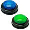 Gelabur Paquete de 2 zumbadores para juegos de trivia, zumbadores de respuesta para aula, zumbador de peligro de peleas familiares, zumbadores de juego con luces y sonido para aula, botones de