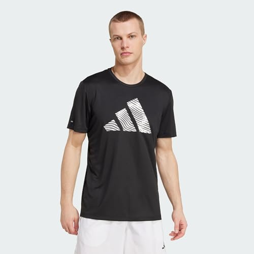 adidas Men's adi365 Running Essentials Brand Love Tee, Black, L