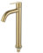 Schlanker und eleganter Einzel-Kaltwasserhahn, gebürstetes Gold, stabiler Edelstahl (L)