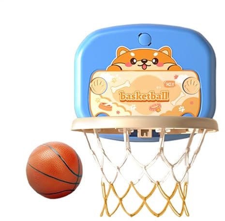 Kids Basketball Hoop, Over the Door Hoop, Basketball Hoop Play, Basketball Hoop Ball, Door Hanger Hoop, Fun Design Complete Set and Easy Installation for 3-5 Year Old Boys Girls