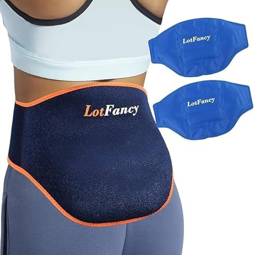 LotFancy Rücken Kühlpads mit Klettverschlüsse 20 x 33 cm, 2x Große Gel Kühlakkus für Beine, Wiederverwendbar Kalt Warm Kompresse zur Schmerzlinderung von Bauch Bein Taille