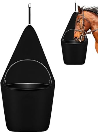 Nourriture pour chevaux - Tissu Oxford | Seau à grains de grande capacité | Durable pour poney, bétail, écurie et pâturage