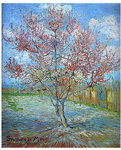 LegendArte - Stampa su tela - Pesco In Fiore - Vincent Van Gogh - Quadro su Tela, Decorazione Parete cm. 60x80