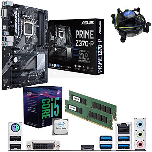 Components4All Intel Coffee Lake Core i5 8500 3.0GHz (4.1GHz Turbo) CPU, ASUS Prime Z370-P Motherboard & 8GB 2400MHz Crucial DDR4 RAM Pre-Built Bundle