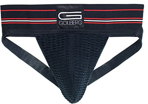 GOLBERG G Jockstrap Herren Unterwäsche, Sportunterstützer, Jockstrap für Erwachsene und Jugendliche, Schwarz (Einzelpack), L (97/107 cm)