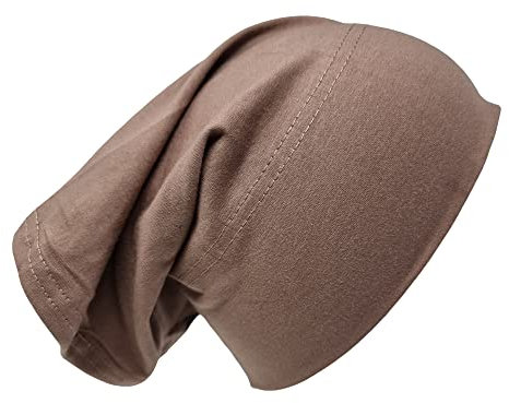 Mädchen einteiliges Kopftuch Hijab aus Lycra, ab 10 Jahren braun