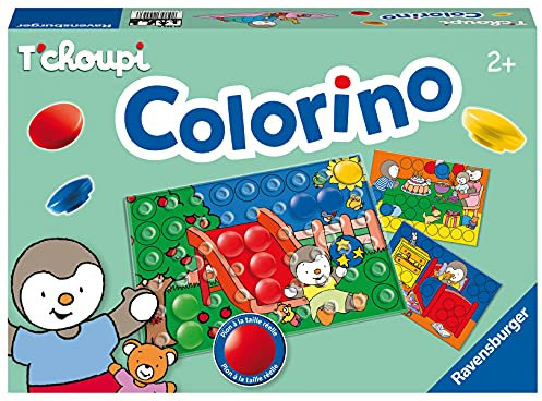 Ravensburger - Colorino T'Choupi - Jeu Éducatif 2 Ans et Plus - Apprendre Les Couleurs - Développe la Motricité et la Créativité - 24553 - Version Française
