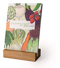 Saisonkalender für Gemüse, sai_ka_ei, 1 Stück, Eiche und Recycling-Papier