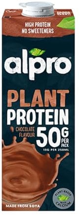 Alpro Chocolate Soya High Protein Plant-Based Long Life Drink, Vegan & Dairy Free, 1L