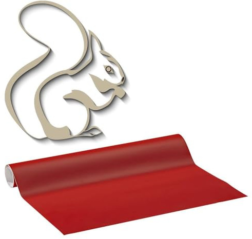 plottiX Wandtattoo Vinylfolie - 31,5cm x 1m - Hellrot